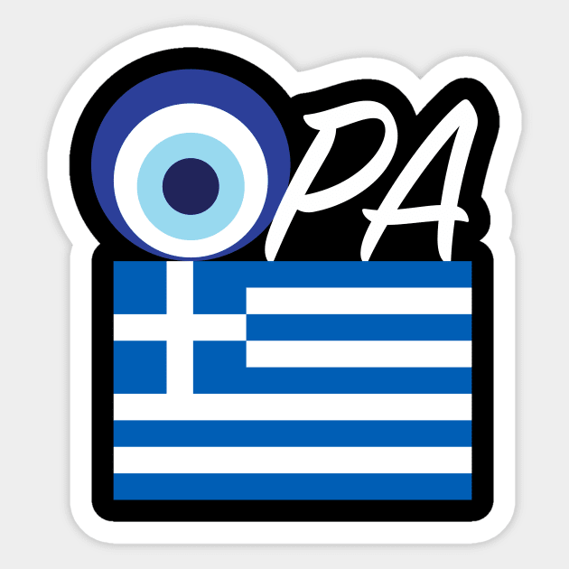Greek flag Opa Evil Eye Sticker by livania